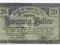 AUSTRIA NOTGELD 20 haller 1919