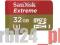 Sandisk microSD EXTREME 32GB 60 MB/s CLASS10 UHS-I