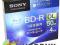 SONY Blu-Ray BD-R DL 50 GB zap. x4 5szt Slim Print