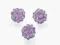 Kule z kryształków 15mm Violet