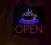 TABLICA REKLAMA SZYLD NEON OPEN