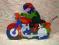 DREWNIANE PUZZLE,MOTOCYKLISTA, LITERY,CYFRY 26 EL.