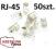 KOŃCÓWKA KOŃCÓWKI WTYK WTYKI RJ45 RJ-45 50 SZT
