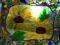 Słoneczniki malarstwo na szkle, mozaika szkło