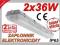 OPRAWY HERMETYCZNE 2X36W IP65 LAMPA ELEKTRONI ŁÓDŹ