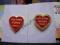 Zestaw 2 emaliowanych serduszek WOŚP piękne!!!