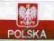 Naszywka Flaga POLSKI - POLSKA Z GODŁEM - haft