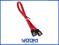 Kabel BitFenix SATA 3 - 30cm oplywowy - czerwono c