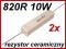 REZYSTOR 10W CERAMICZNY 820R L=48mm [2szt.] #U7C