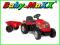 TRAKTOR SMOBY 33045 NA PEDAŁY Z PRZYCZEPĄ CZERWONY