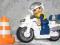 LEGO DUPLO POLICJA, policjant, motor, motocykl