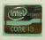 Naklejka Intel CORE i3 Metal Oryginalna. (lp.5)