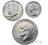 USA, quarter half i dolar 1976 razem 3 sztuki