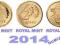 @ 1,2,5 gr ROYAL MINT 2014 z worka mennicze 3 szt.