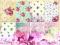 Papier do scrapbookingu kwiaty retro vintage 8 szt