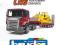 Bruder 03555 Scania z naczepą i ze spycharką CAT