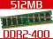 NOWA PAMIĘĆ KINGSTON 512MB DDR2 400 PC2-3200 =FVAT