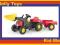TRAKTOR NA PEDAŁY ROLLY TOYS KID ŁYŻKA I PRZYCZEPA