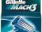 GILLETTE MACH 3 -- 4 SZT -- BLISTER WKŁADY NOŻYKI