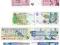 6 Banknotów ze świata - różne stany zachowania