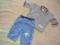 - H&amp;M i CHEROKEE - SPODNIE jeans + BLUZA 3-6 M