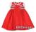 MX074 Czerwona sukienka z falbankami 86/92