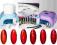 XXL ZESTAW Manicure Hybrydowy 8xLakier + Lampa 36W