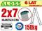 DRABINY drabina aluminiowa 2x7 ALOSS + HAK GRATIS