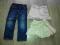 Zestawik 2x spódniczki + spodnie jeans