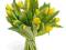 Bukiet dla Babci i Dziadka - 21 żółtych tulipanów