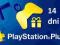 PLAYSTATION PLUS 14 DNI PS3/PS4 24H WYSYŁKA ODRAZU