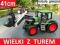 DUŻY TRAKTOR CIĄGNIK z RUCHOMYM TUREM farma 4098