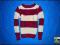 9460-34...YD..SWETER DZIERGANY BORDO STRIPED r.134