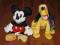 Myszka Miki i Pluto z metką Klub Przyjaciół 20 cm.