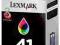 Lexmark 41 18Y0141E Kolorowy Oryginalny Nowy