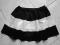 Modna spódniczka w pasy czarno biała 134