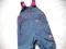 TU-SPODNIE OGRODNICZKI jeans ptaszek 0-3m/56-62cm