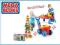 MEGA BLOKS DUŻE KLOCKI 160 el. + STOLIK + WAGONIK