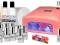 ZESTAW MANICURE HYBRYDOWY 10x LAKIER USA LAMPA UV