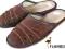 HIT SKÓRA MĘSKIE SKÓRZANE KLAPKI KAPCIE ZAMSZ R 42
