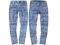 ZARA GIRLS legginsy a'la jeansy WZORKI 140 N490F