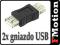 PRZEJŚCIÓWKA ADAPTER ZŁĄCZE USB NA USB GNIAZDO 2x