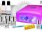 ZESTAW DO HYBRYDY 7x LAKIER USA UV LED LAMPA KOLOR