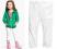 H&amp;M NOWE LEGGINSY GETRY BIAŁE__104