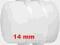 Plug biały 14 mm z PMMA