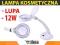 LAMPA KOSMETYCZNA Z LUPĄ BIURKOWA 3 + 12 D T4 12W