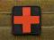 Naszywka JTG Patch Red Cross Black 3D - KRZYŻ