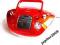 Lenco SCD-21MP3  Bombox CD/MP3 Radio FM czerwony m