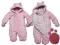 MOTHERCARE Kombinezon na zimę 0/3 m róż/panterka