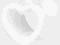 Tunel z akrylu Serce białe 14 mm